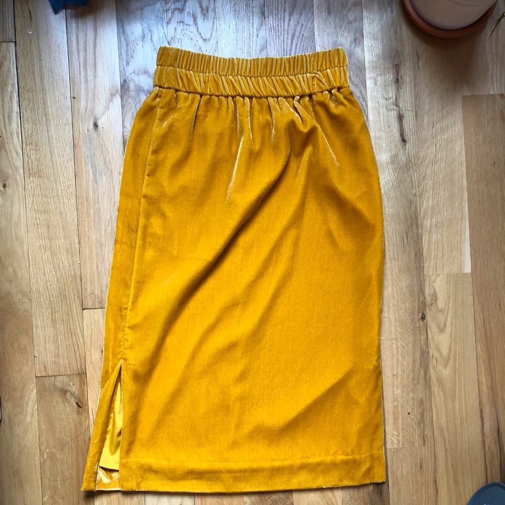 J. Crew Velvet pull-on skirt